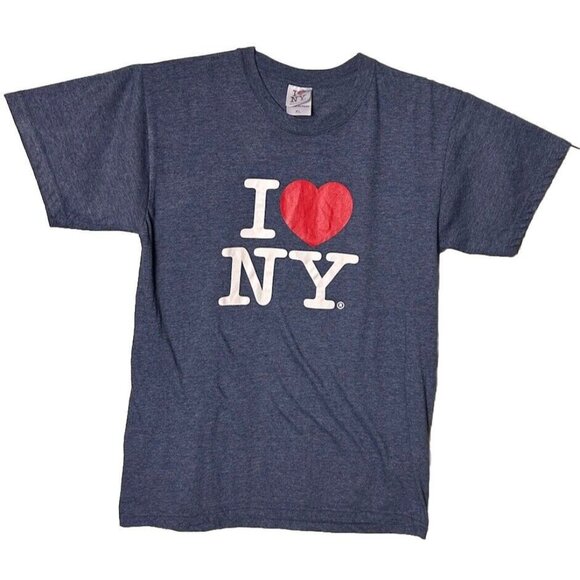 I Love New York T Shirt XL Blue Gray Officially Licensed Adult Extra Large Heart - Picture 1 of 4